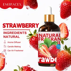 100ML Strawberry Essential Oils, Fruit Scented Aromatherapy, Humidifier Diffuser Air Freshener, Body Massage, Car Perfume, Home Decor