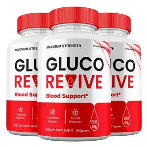 Gluco Revive Blood Support Capsules, All Natural Supplement (3 Pack)