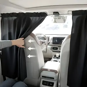 Black privacy curtains - suitable for cars/homes/camping/for FIAT Ducato VIP T5 T6 Ford Transit Sprinter - Car Window Shades Car Accessory | Front and rear blackout privacy screens | Car partition curtains