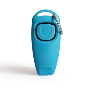 2-in-1 Whistle and Dog Training Clicker with Keychain - Durable, Scratch- PC, Available in 4 Colors, Suitable for Dog Obedience Training, Toilet Training, Outdoor Emergencies - Pet Behavior and Communication Tool