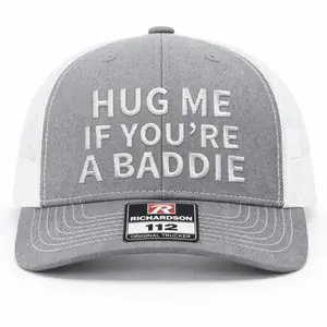 Hug Me If You're A Baddie Embroidered Richardson Hat
