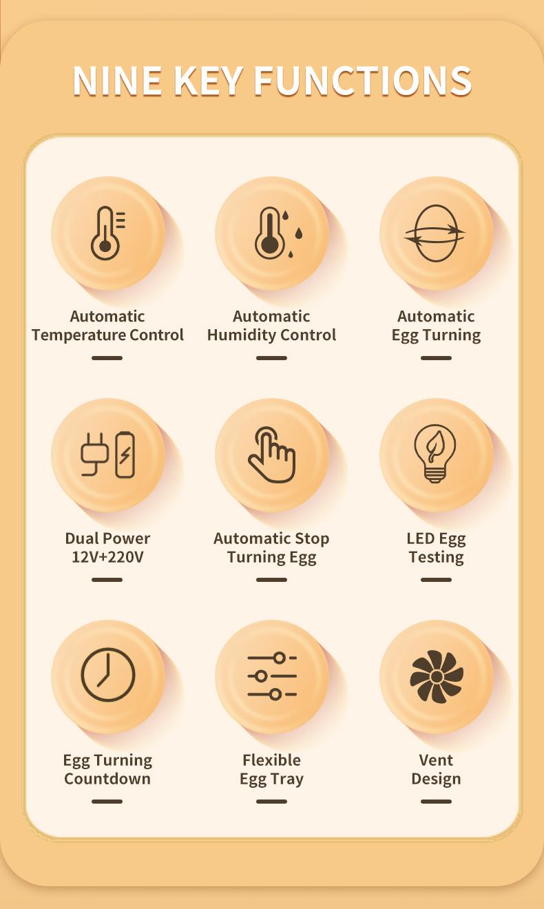 56 Egg Incubator for Hatching Eggs, Egg Incubators with Automatic Egg Turning, Temperature and Humidity Control, Egg Candler, Automatic Water Bottle Refill, Incubator for Chicken, Ducks, Goose