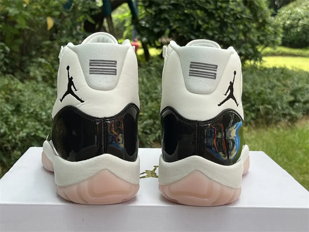 Black White Patent High Top Sneakers Translucent Pink White Outsole Vintage Basketball Trainers
