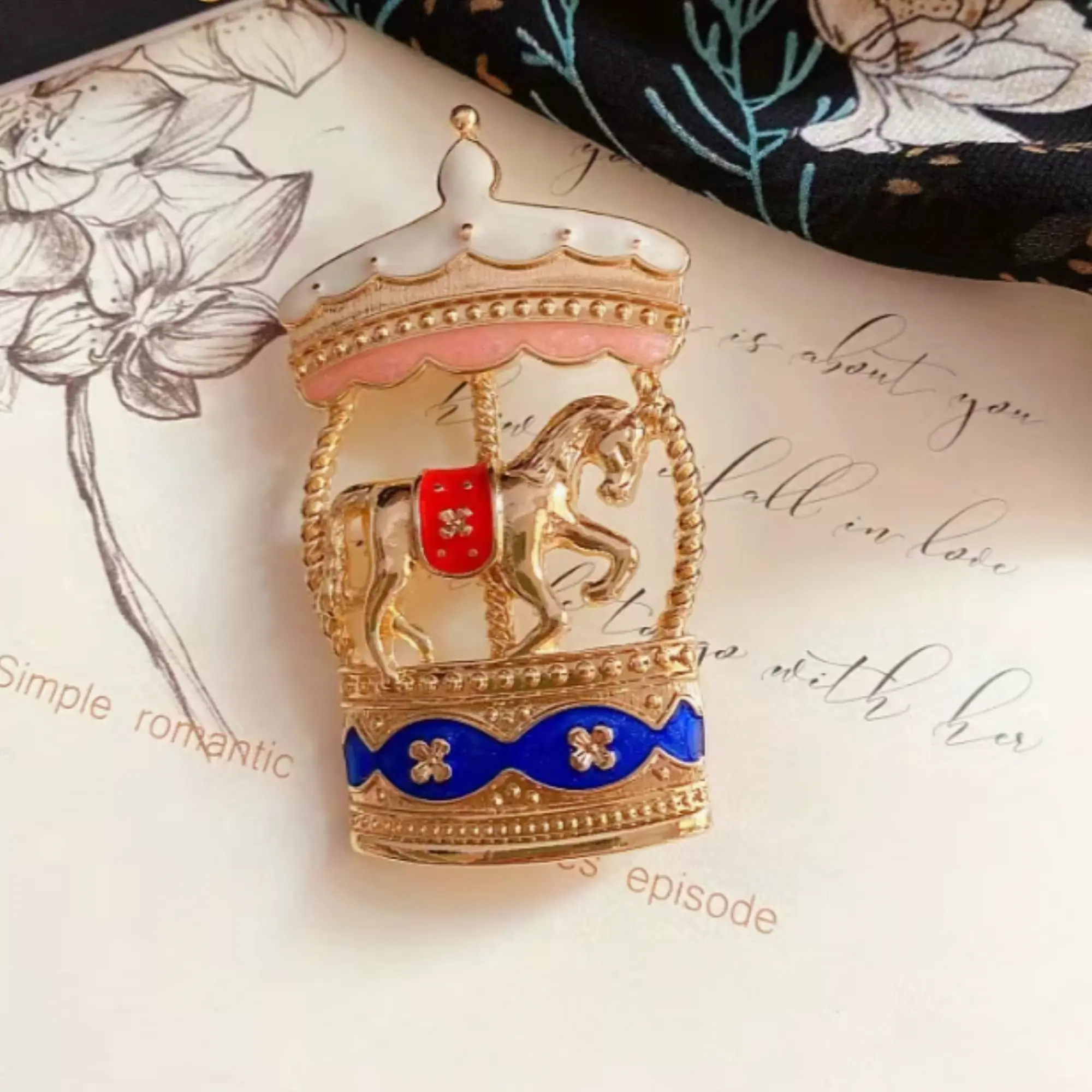 Carousel Horse Brooch