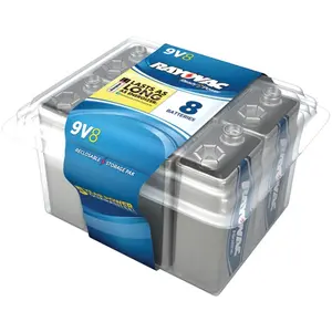 212 MAIN Rayovac Alkaline 9V Batteries (Alkaline Cells) - Reclosable Pro Tray Package for Sports, Outdoor Cycling Leisure Equipment