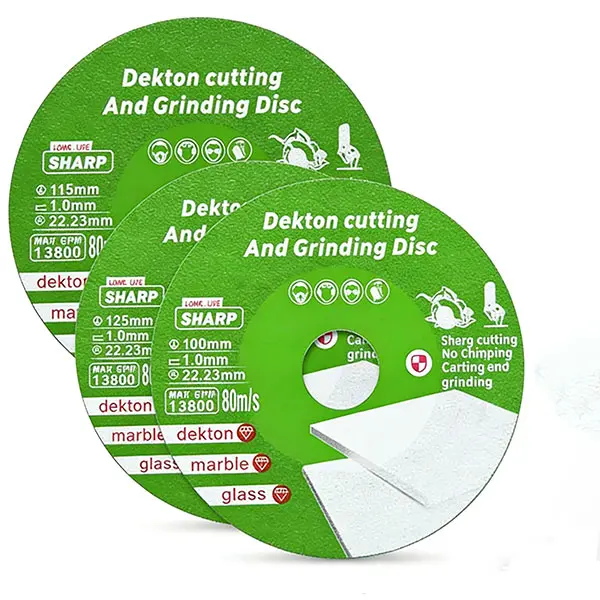 125mm 1.0mm Ultra-Thin Brazed Diamond 2-in-1 Cutting & Grinding Disc - 80m/s Power Tool Accessory for Angle Grinders, Stone, Marble with Clean Cuts, Smoother Finish