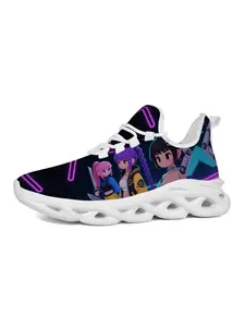 Anime Style Sports Shoes, Unique Print Fashion, Vibrant Design, Trendy Casual Shoes, Thick Sole Comfortable, Perfect for Anime Fans