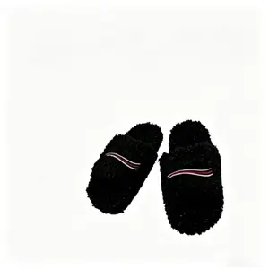 Premium Wool Plush Couples Slippers Exquisite Embroidery Design Wear-resistant Non-slip Thick Sole Outdoor Casual Footwear
