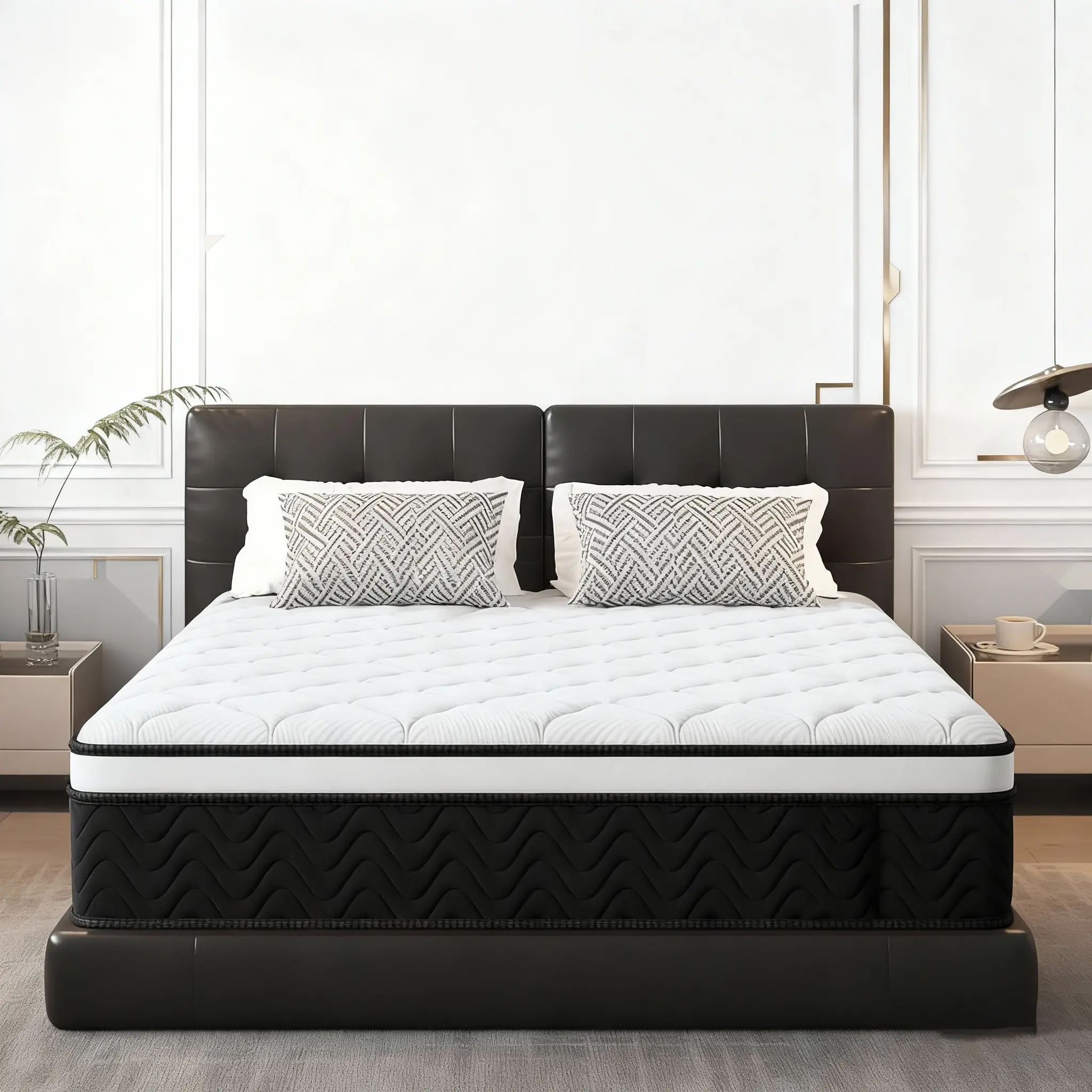 10/12/14 Inch Full Queen King , Hybrid Memory Foam Mattress in a Box | Pocket Spring + Zoned Support | Soft and Comfortable, Pressure Relief, Medium Firmness, CertiPUR-US Certified(mattresses | queen size mattress | full size mattress)