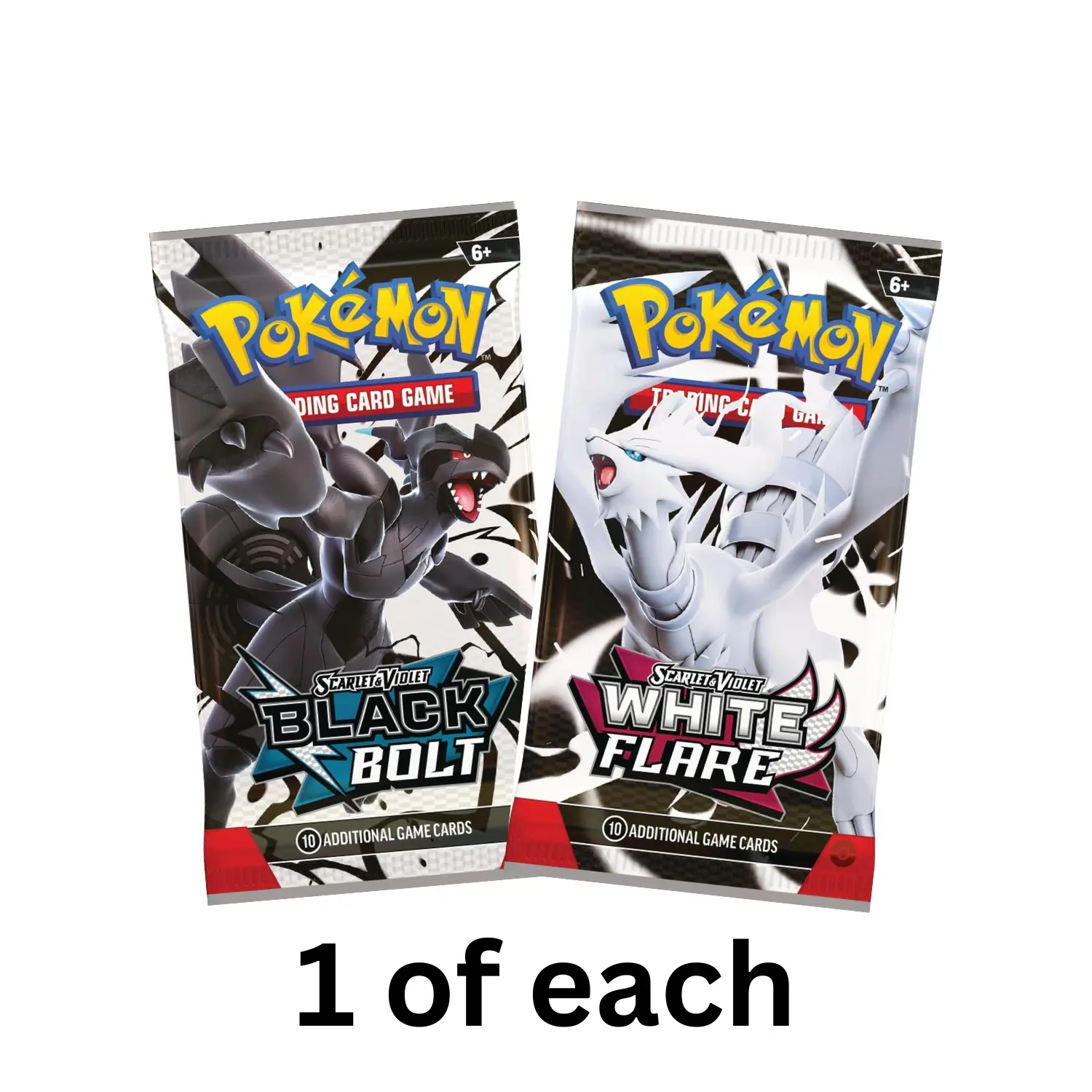 BW COMBO: Pokemon TCG Black Bolt & White Flare (1 pack of each)