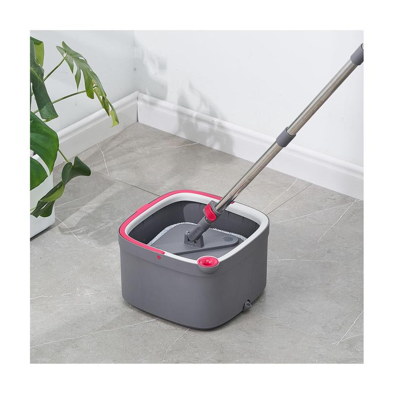 True & Tidy Mop & Bucket System with Silicone Floor Sweeper