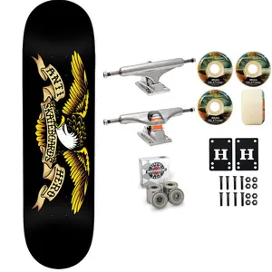 Anti Hero Skateboard Black DBX Basalt 8.5" Independent Satori Premium Kit