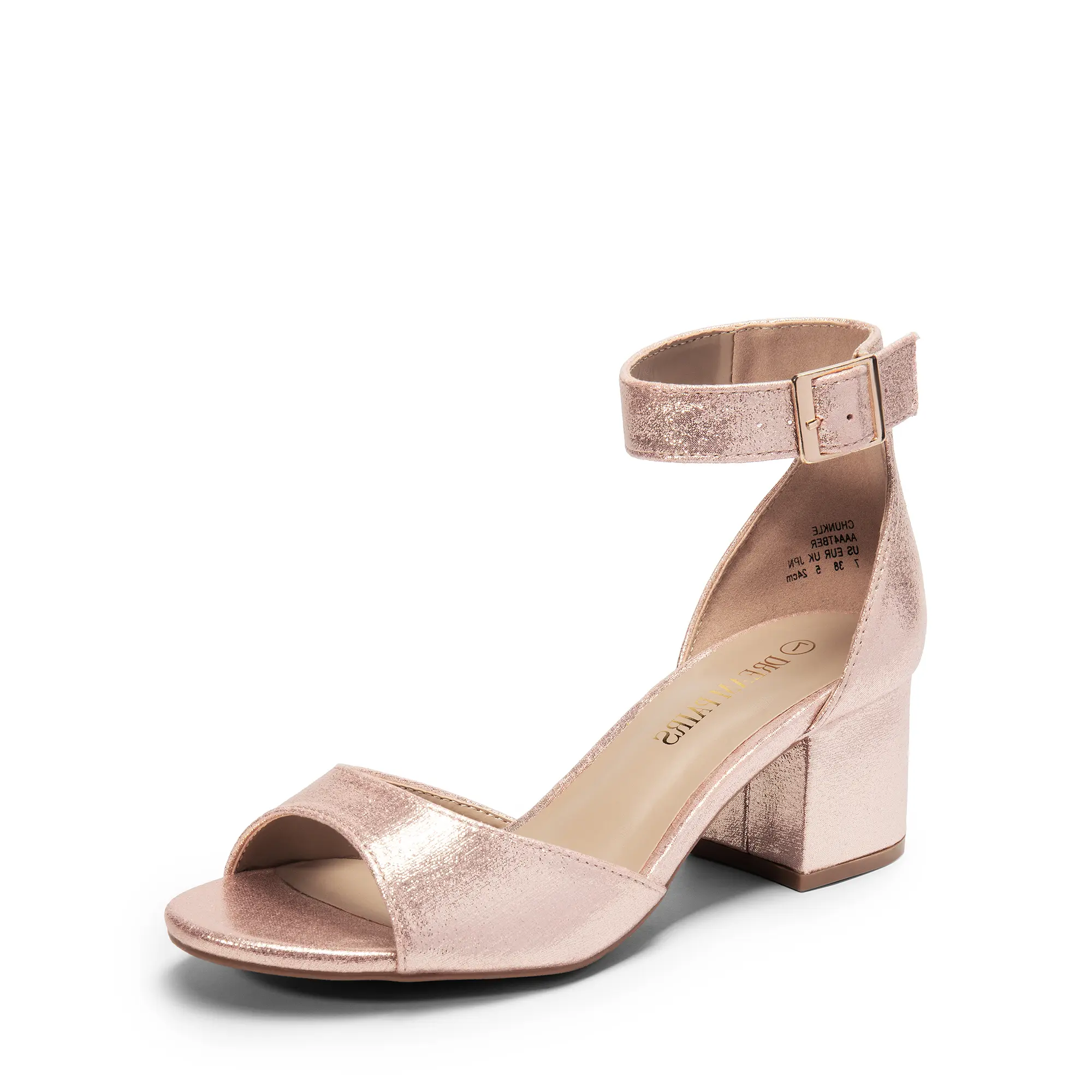 Dream Pairs Women's Open Toe Sandals, Comfortable Heels with a 2.2" Chunky Block Heel, Cushioned Latex Insole, Adjustable Ankle Strap, Footwear, Stylish, Sandals Women, Cushioned Sole, Shoe, Women's Sandals