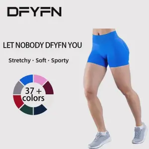 【With logo】DFYFN Impact Short 4.5" Women's Seamless Gym Short for Medium Support, Best Gym Short, Various Colors