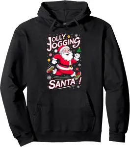 Christmas Santa Running Runner Costume Xmas Marathon Team Pullover Hoodie 5