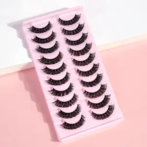 MAANGE 10Pairs Of Natural Cross Full Mixed Style False Eyelashes Slim For Everyday Use Manga Eyelashes, Travel Essentials