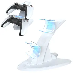 Dual Ps5 Controller Charging Station Base, Controller Accessories, Abs Material, Charges Two Controllers Simultaneously, Compatible with Playstation 5