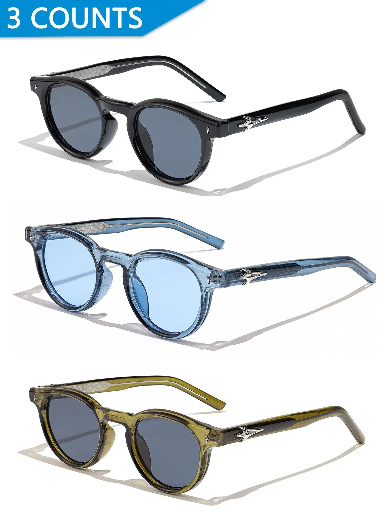 Fashionable Vintage Polarized Square Glasses, Trendy Casual Lightweight Durable Sunglasses for Women & Men, Fashion Accessories for Everyday Use and Outdoor Activities
