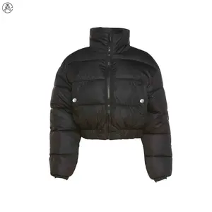 Arssm Women’s Cropped Quilted Jacket – Lightweight Zip-Up Winter Coat for Warmth & Stylish Streetwear