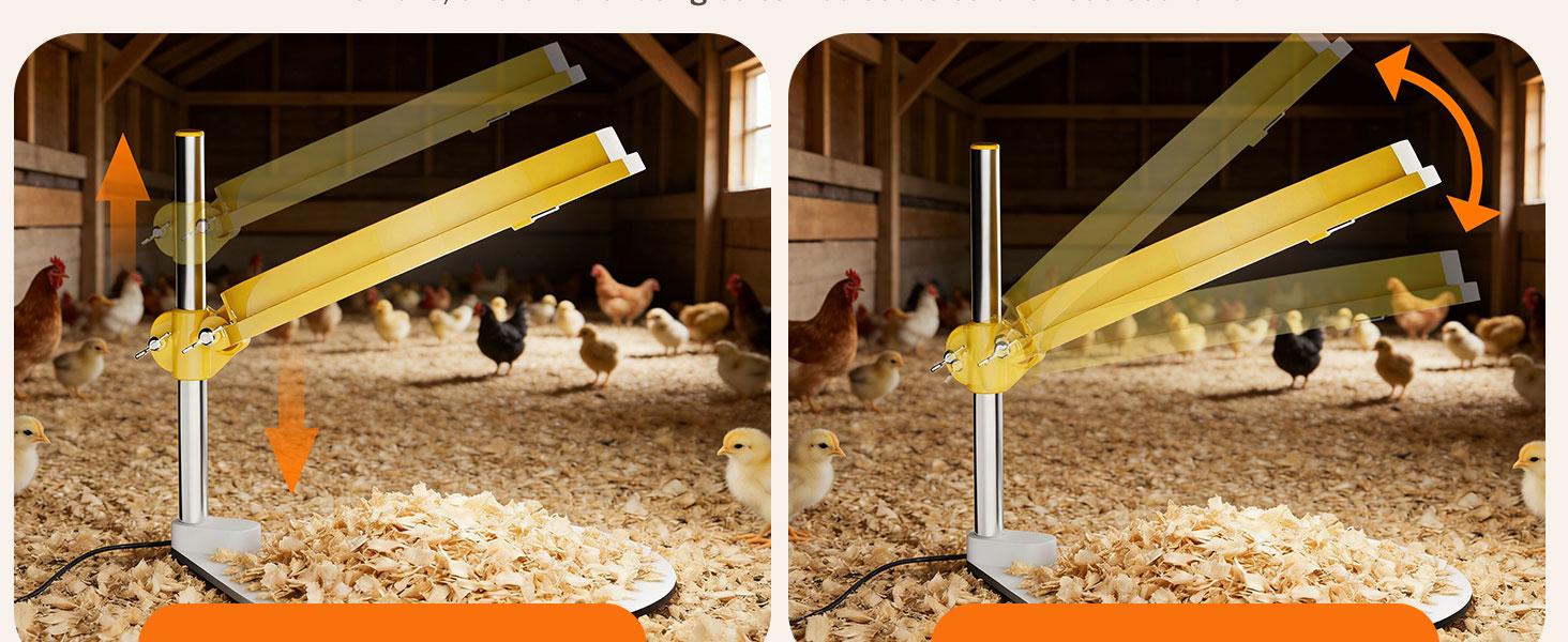 45W Adjustable Chick Brooder Heating Plate, Anti-Fire Energy-Saving Poultry Heater, Height & Angle Adjustable for Chicks Ducks Quail 45W Adjustable Chick Brooder Heating Plate, Anti-Fire Energy-Saving Poultry Heater, Height & Angle Adjustable for Chicks Ducks Quail