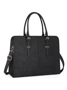 Women's Elegant Floral Embossed Tote Bag, Fashionable Large Capacity Shoulder Bag for Work & Daily Used, Casual Trendy Versatile High-quality Daily Commuting Bag, Handbag Shoulder Bag