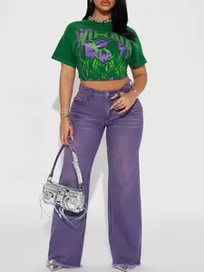 Ashtin Baggy Jeans - Purple