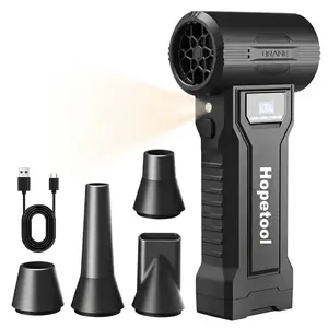 Hopetool 130,000 RPM Electric Air Duster, Compressed Air Duster for PC Cleaning, Keyboard & Computer Cleaner, Cordless Rechargeable Air Blower for Car Detailing & Electronics