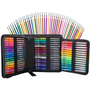 96 Color Artist Glitter Gel Pen Set, includes 48 unique Glitter Gel Pens, plus 48 Matching Color Refills, More Ink Largest Non-Toxic Art Neon Pen for Adults Coloring Books Craft Doodling Drawing