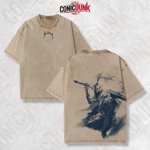 Artorias of the Abyss Dark Souls Retro Limited Vintage Lightweight Cotton Washed Tee with Full Size - Perfect Gift for Game Fans and Lovers Clothes Menswear DFN