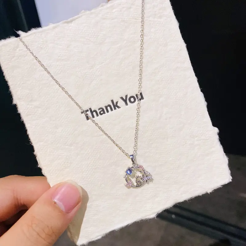 D37 Silver-Colored Pink Diamond Deer Wreath