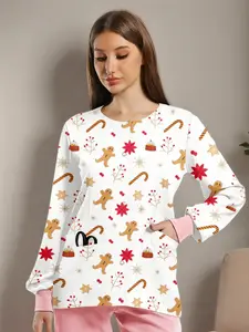Women's Long Sleeve Surgical Gown, Cartoon Style, Anti-Pilling, Medical Uniform, V Neck Top with Straight Leg Pants, Pocketed, Breathable Soft Nursing Clothes Anti-pilling Breathable Workwear