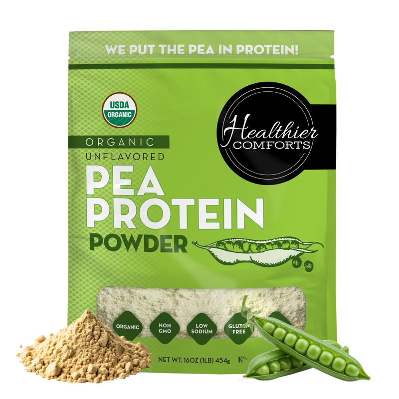 Organic Pea Protein Powder | Unflavored, Reduced Sodium