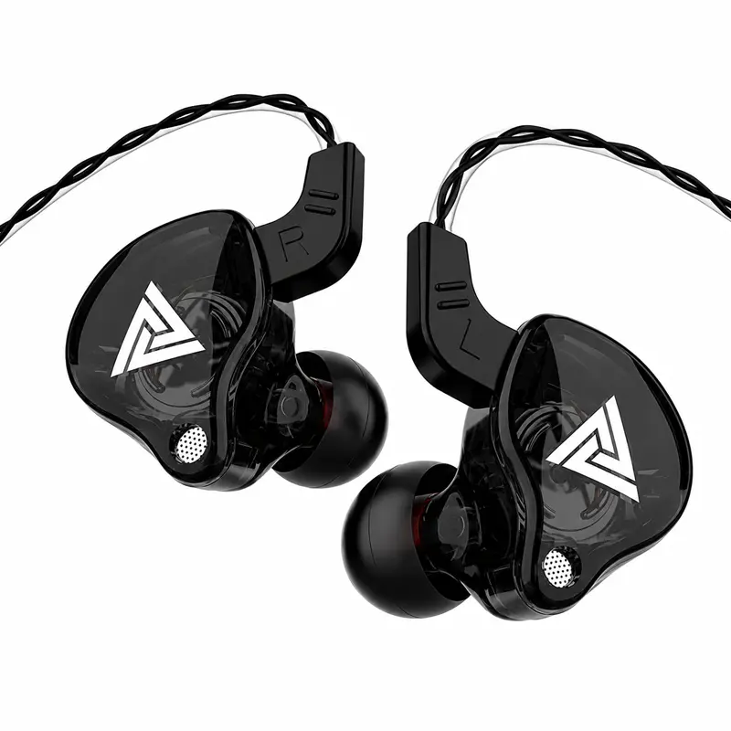 QKZ AK6 Hi-Fi Wired In-Ear Earphones, 3.5 mm Bass Stereo Sport Headset with Mic, Gifts for Men, Christmas Gift, Noise Cancelling Stereo Sound Earphone, Hifi Stereo Audio Earbuds, Ear Sport Stereo Sound Headphone