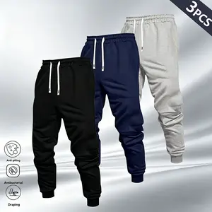 Men and women, solid-colored basic casual sweatpants with drawstrings for adjustable waistbands, relaxed fit, sporty long pants with pockets.Versatile for all seasons and everyday wear, comfortable, breathable, sporty and stylish.