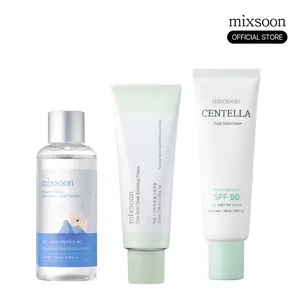 [mixsoon Official] Moisture Barrier Support Set - Hyaluronic Acid Lightweight Moisturizing Cream, Soothing for All Skin Types, Barrier Recovery, Daily UV Protection