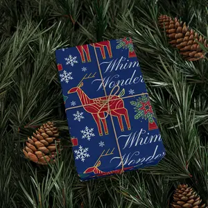 Christmas Wrapping Papers - Festive Holiday Gift Wrap, Xmas Wrapping Paper Roll, Snowflake Gift Wrapping Sheets, Red and Green Wrapping