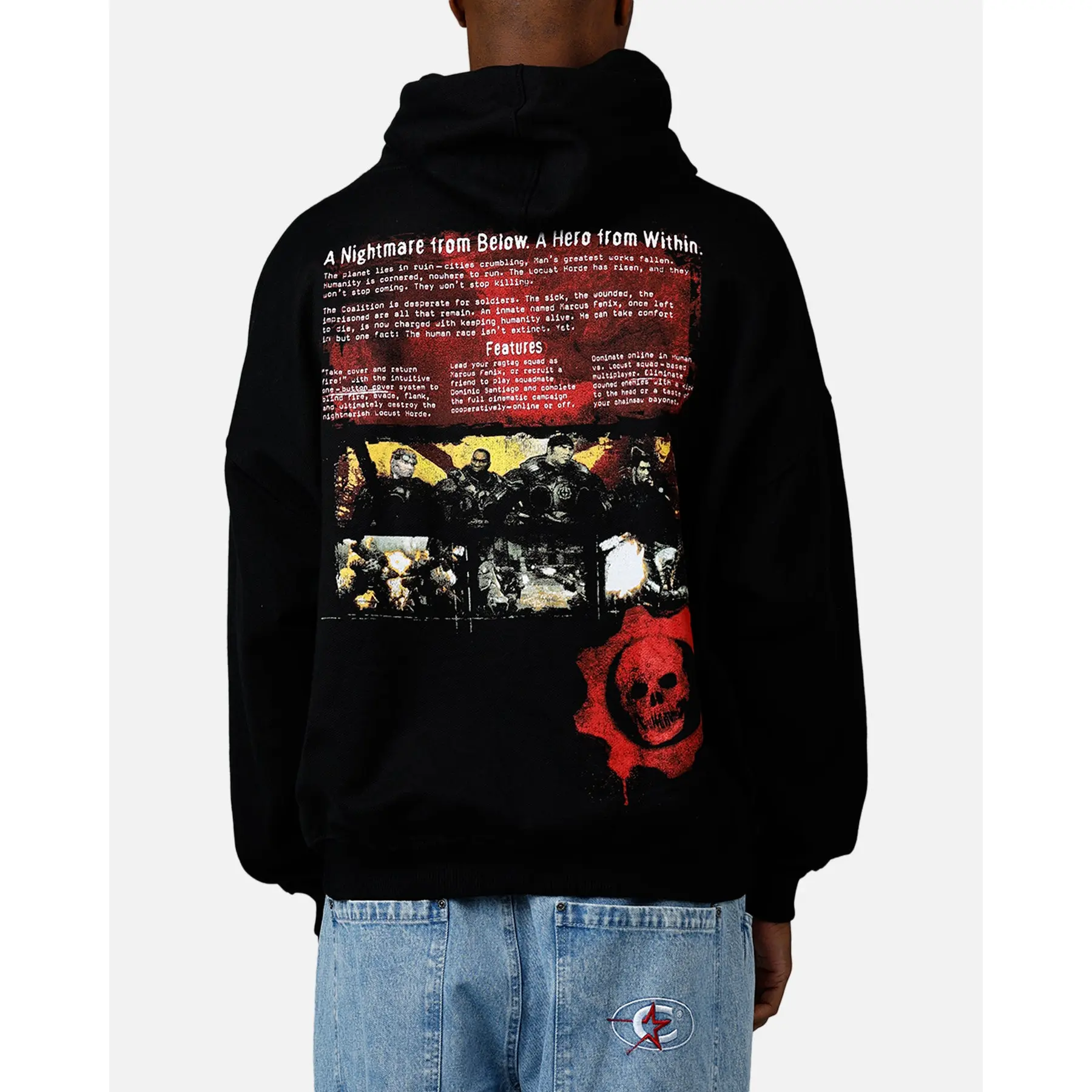 73Studio X Gears Of War '08 Gears 2 Disc Hoodie Black
