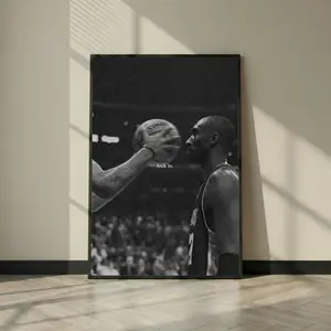 [UNFRAMED] Kobe Bryant Lock In Art, Mamba Mentality Poster, Athlete Focus Sports Room Decor