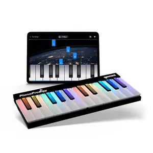 PianoProdigy: 24-Key Smart Wireless MIDI Keyboard - Portable Learning Piano with Light-Up Keys