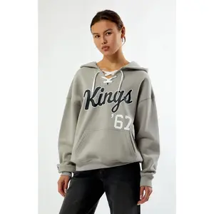 WILD COLLECTIVE Women's x NHL Los Angeles Kings Lace-Up Hoodie
