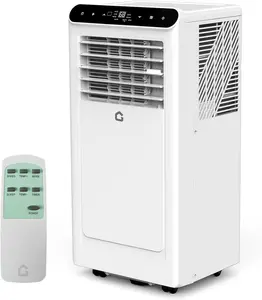 8,000 BTU Portable Air Conditioner 3-In-1 Unit with Dehumidifier Fan & Remote Control for 350 Sq.Ft. Room Cooling White Top