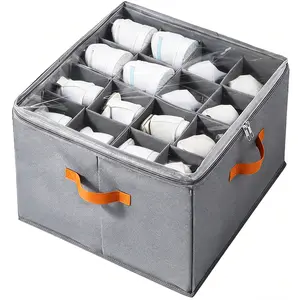 16 Grid Shoe Storage Organizer Box with Clear Lid, Foldable Closet Shoe Organizer with Dividers, Dustproof Shoe Storage Bin for Sneakers, Boots, Heels, Space Saving Shoe Container for Closet, Under Bed, Entryway, Bedroom