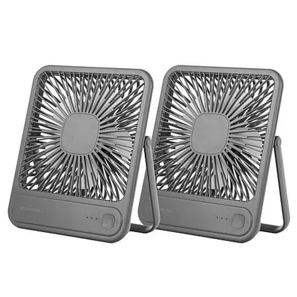 Bell + Howell 2pk Rechargeable Fans with Charging Block