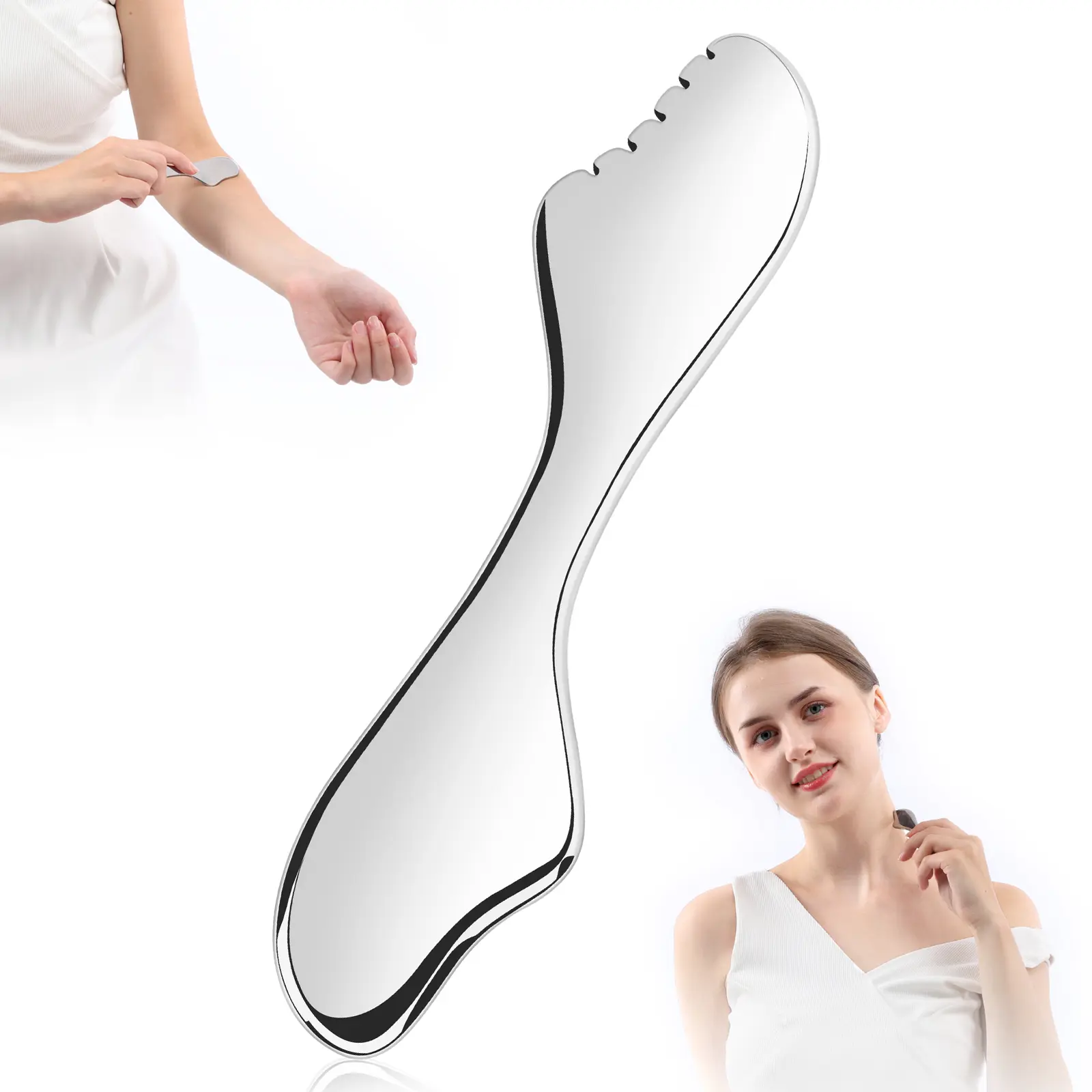 Gua Sha Facial Tools,Guasha Massage Tool for Face&Body, Manual Massage Tool for Lymphatic Drainage &Jawline Sculpting & Puffiness Reducing,Gua Sha Muscle Scraper Tool,Skin-Care Tool