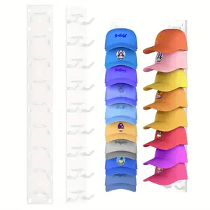 Wall Mounted Hat Rack Holder Organizer, Holds Up to 18 Hats, Space-Saving Design for Closet Doors & Wall Storage Solutions, Home Organizer Hook