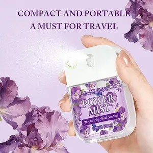 Wish Power Mist Hydrating Liquid Hand Sanitizer Spary Fragrance, Gift Box, Spray, Portable, leaves hands sanitized, hydrated, and delicately scented, Suitable for gift giving, Travel Size, Can be placed in the car, pocket, or bag
