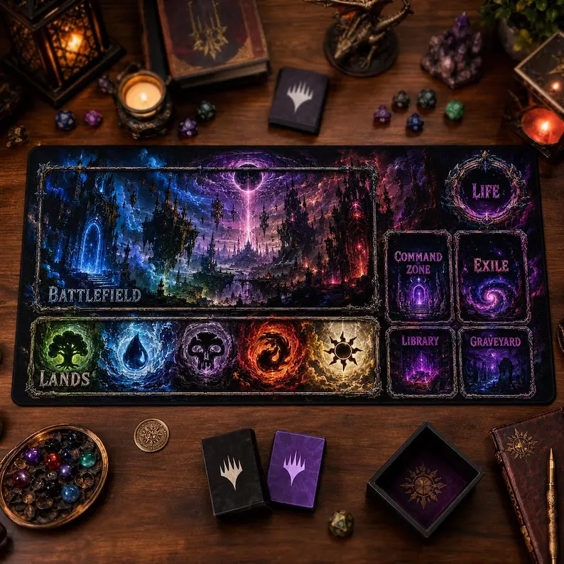 MTG Playmat Magic The Gathering TCG Mat XXL Large Mousepad Gamer Gift for Commander Player Desk Mat – FASTSHIPPING