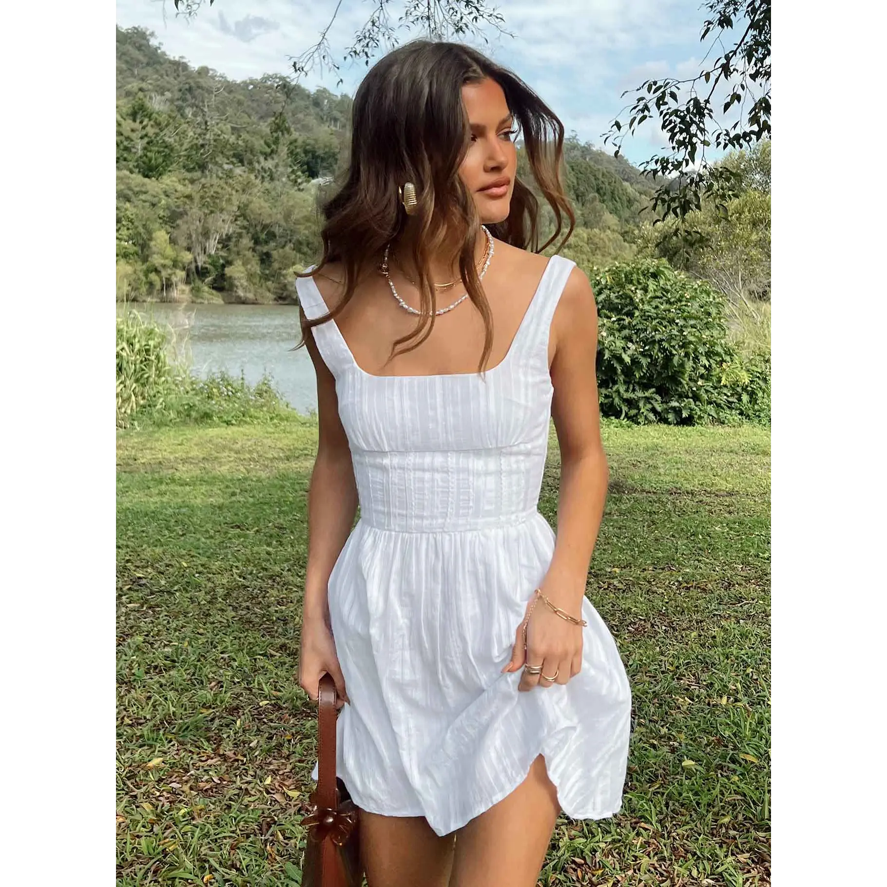 Lorinda Mini Dress White