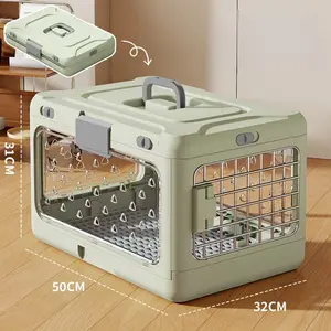 ✨Portable Collapsible Pet Carrier, Airline Approved Cat Transport Box, Breathable Mesh & Sturdy Structure, Ideal for Travel & Car Rides Perfect Gift