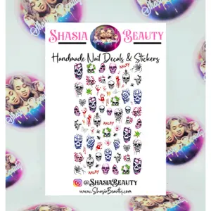 Angry Skull Nail Stickers